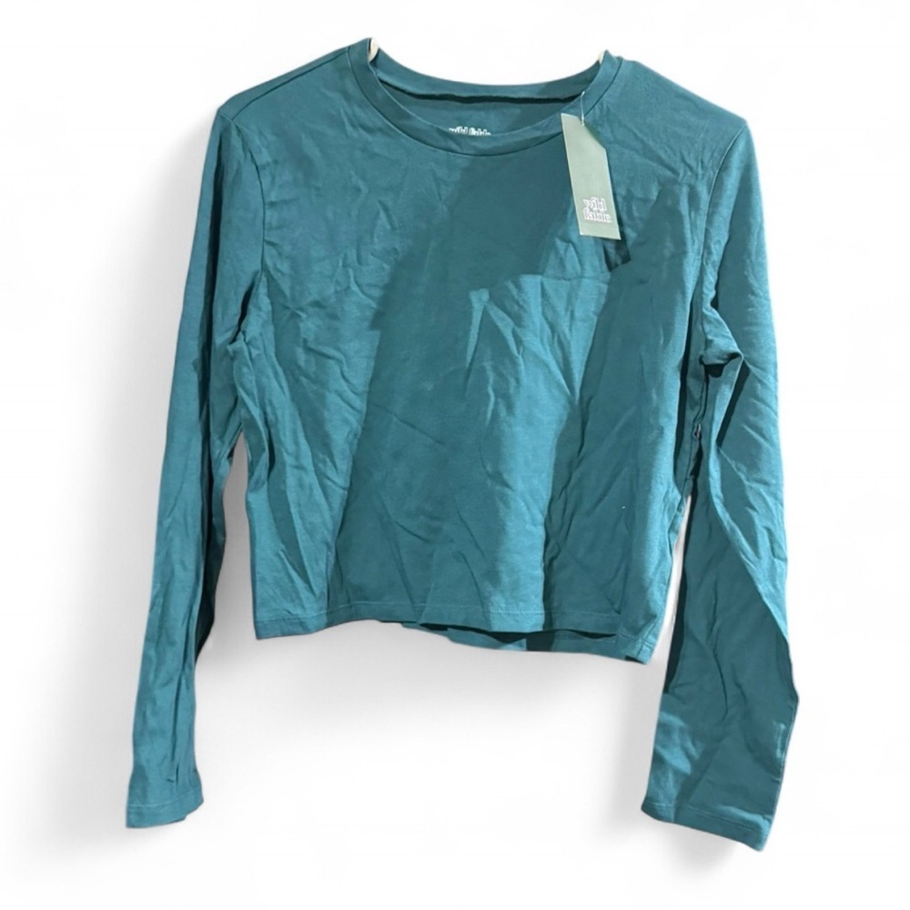 2PCS Botanical Blue Long Sleeve Top